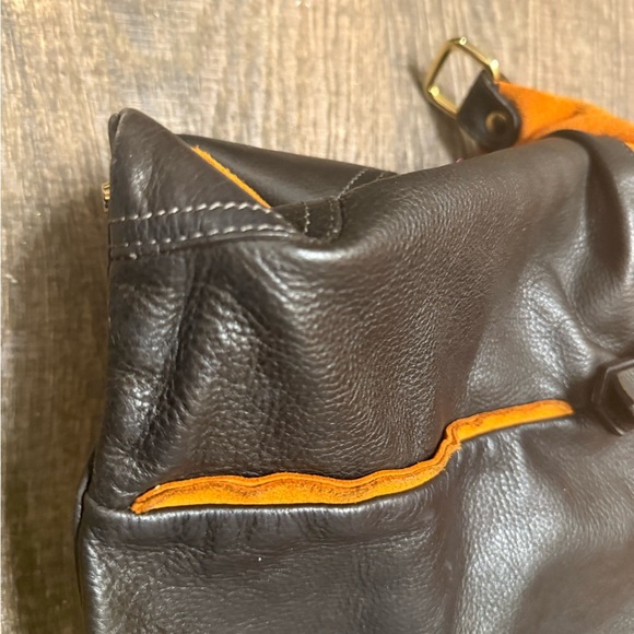 Alberta Di Canio Brown and Orange large bag in very very good condition - Picture 8 of 15